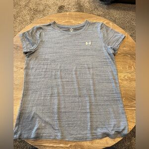 Women’s Under Armour Heathered Blue Short Sleeve Performance Tee